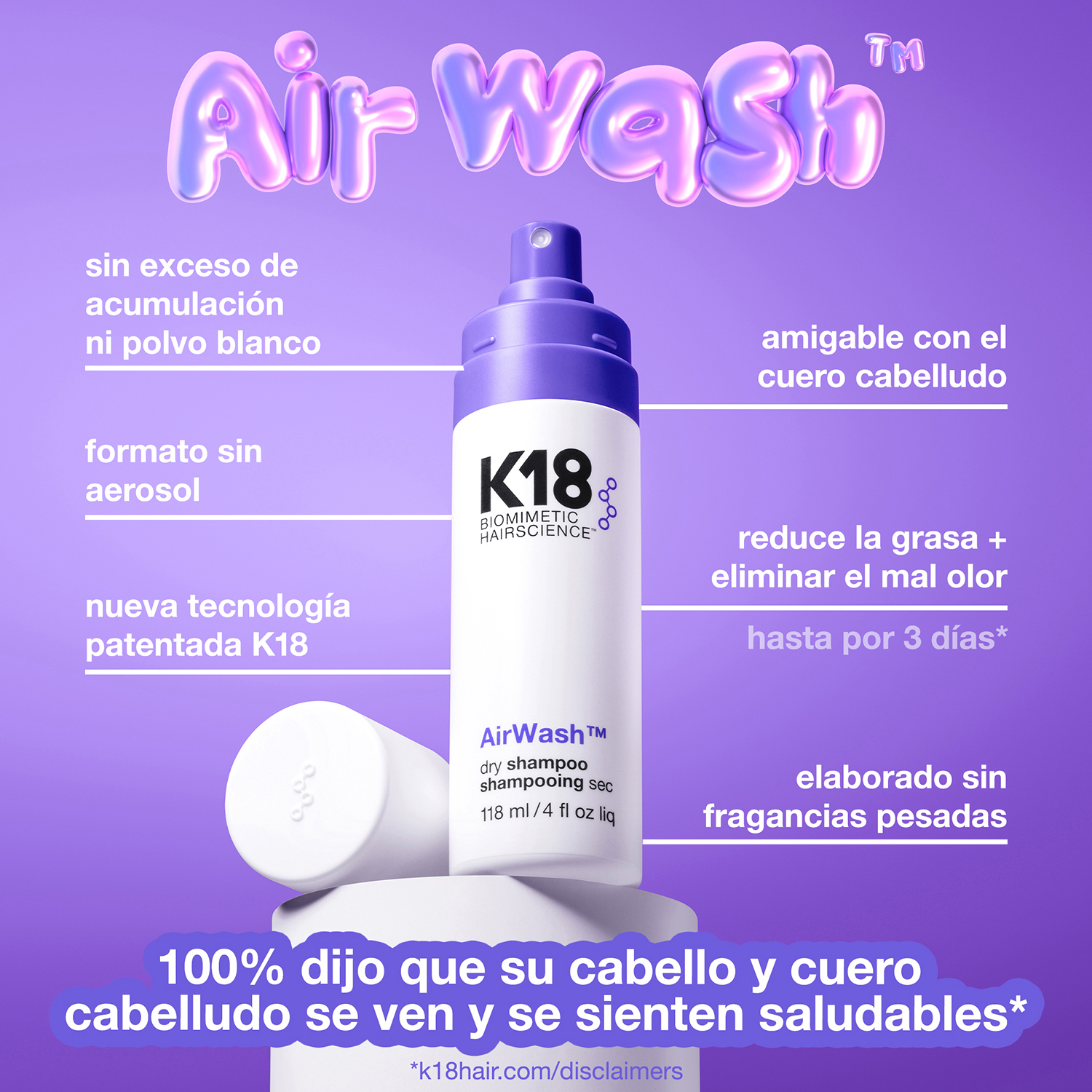 AIRWASH DRY SHAMPOO (SHAMPOO EN SECO EN SPRAY)